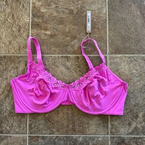 Skims Fits Everybody Lace Underwire Bra Neon Orchid Size 40DD